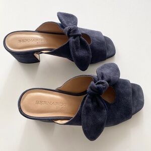 Bernardo suede bow heels